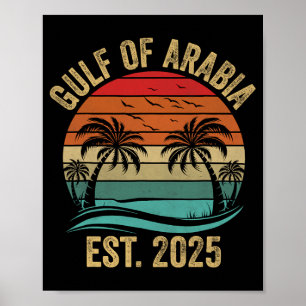 Póster Golfo De Arabia Este 2025 Trump Divertido del Golf