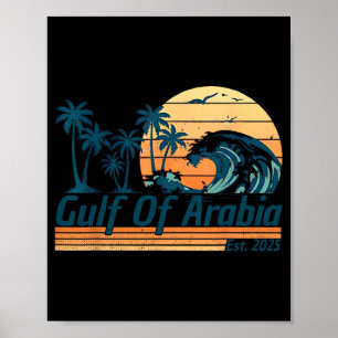 Póster Golfo De Arabia Este 2025 Trump Divertido del Golf