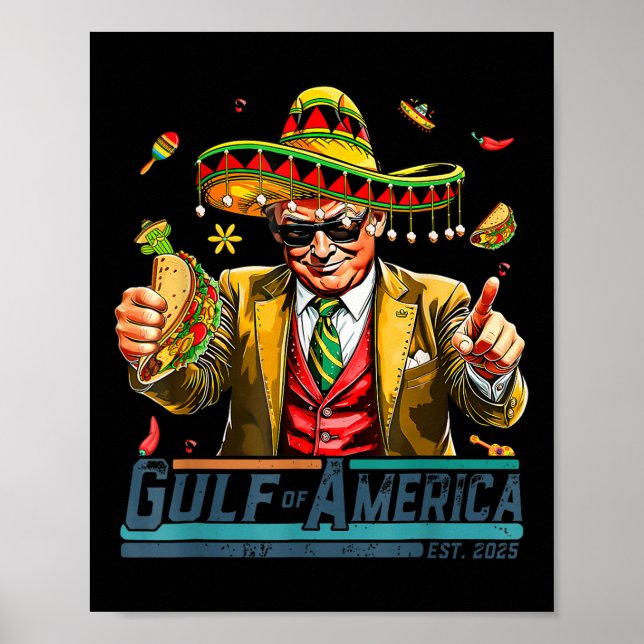 Póster Golfo De Eeuu América Este 2025 Cinco De Mayo Trum (Frente)