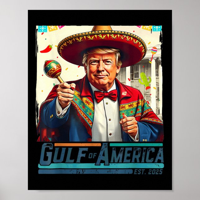 Póster Golfo De Eeuu América Este 2025 Cinco De Mayo Trum (Frente)