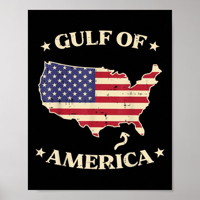 Póster Golfo De Eeuu Estados Unidos Mapa Estadounidense H (Frente)