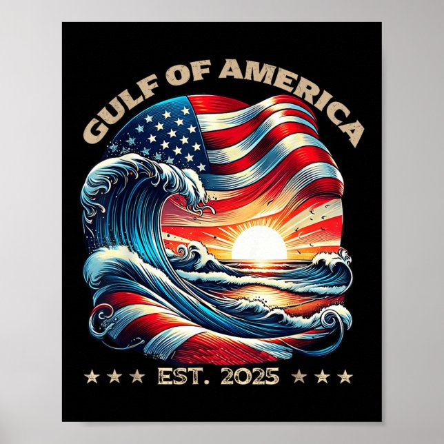 Póster Golfo De Estados Unidos De América Est 2025 Beach  (Frente)