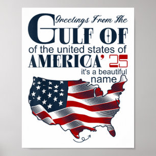 Póster Golfo De Estados Unidos Divertido De México Jul