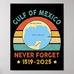 Póster Golfo De Estados Unidos Divertido Golfo De México