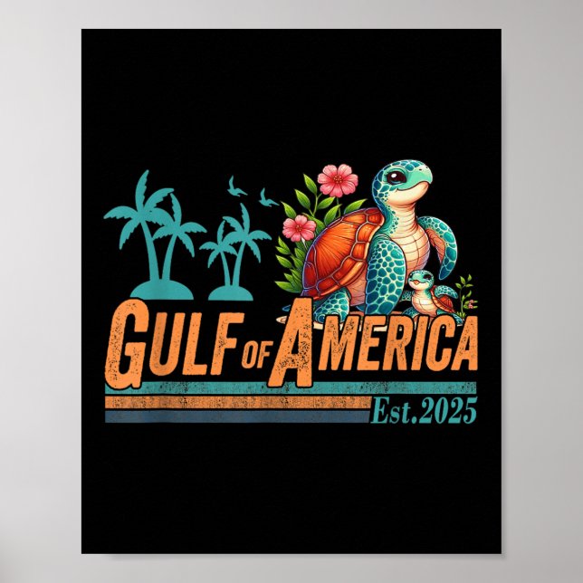 Póster Golfo De Estados Unidos Est 2025 Golfo De México (Frente)