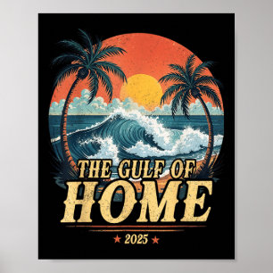Póster Golfo De La Casa Retro Vintage 2025 Tee Americ