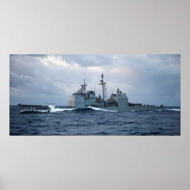 Póster Golfo de Leyte de Estados Unidos (CG 55) (Frente)