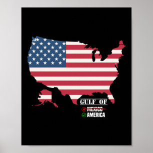 Póster Golfo De Los Estados Unidos De América Larga Manga