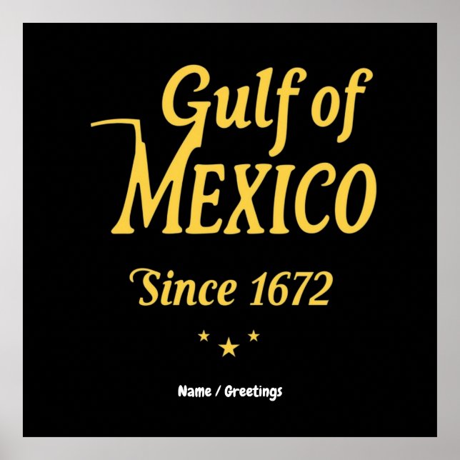Póster Golfo de México desde 1672, profunda incursión en  (Frente)