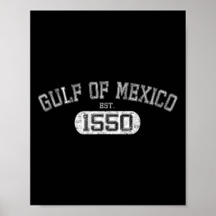 Póster Golfo De México Est 1550 Retro Vintage Golfo Para