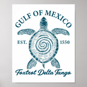 Póster Golfo De México Foxtrots Deltas Tangos Golfo De Mé