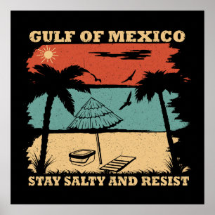 Póster Golfo de México mantén salada resistencia