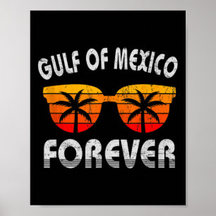 Póster Golfo De México Para Siempre Vintage Beach Golfo M