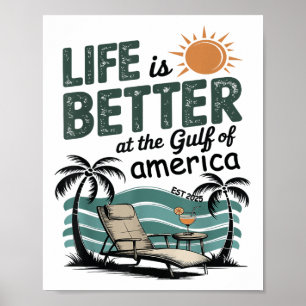 Póster Golfo De Vintage Retro De Estados Unidos 2025