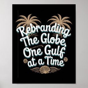 Póster Golfo Estados Unidos Humoroso Trump Patriótico 202