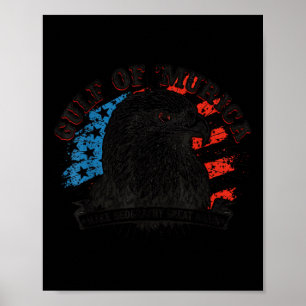 Póster Golfo Patriótico De Merica Eagle Golfo De Estados 