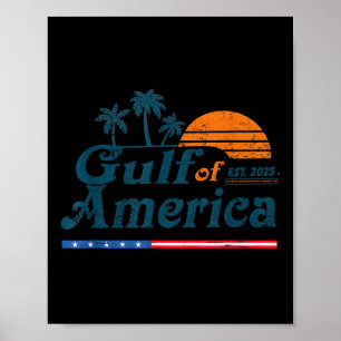 Póster Golfo Retro De Estados Unidos Est 2025