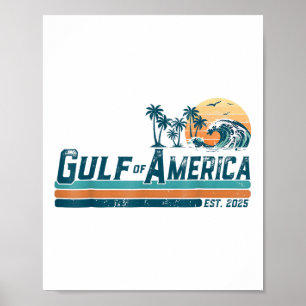 Póster Golfo Retro De Estados Unidos Est 2025