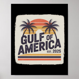 Póster Golfo Retro De Estados Unidos Est 2025 Bandera Gol