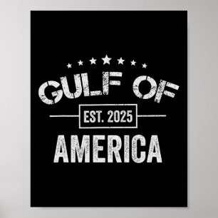 Póster Golfo Retro De Estados Unidos Este 2025 Golfo Méxi