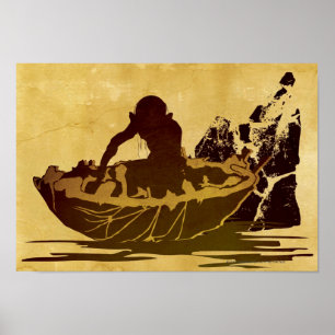 Póster GOLLUM™ en una balsa