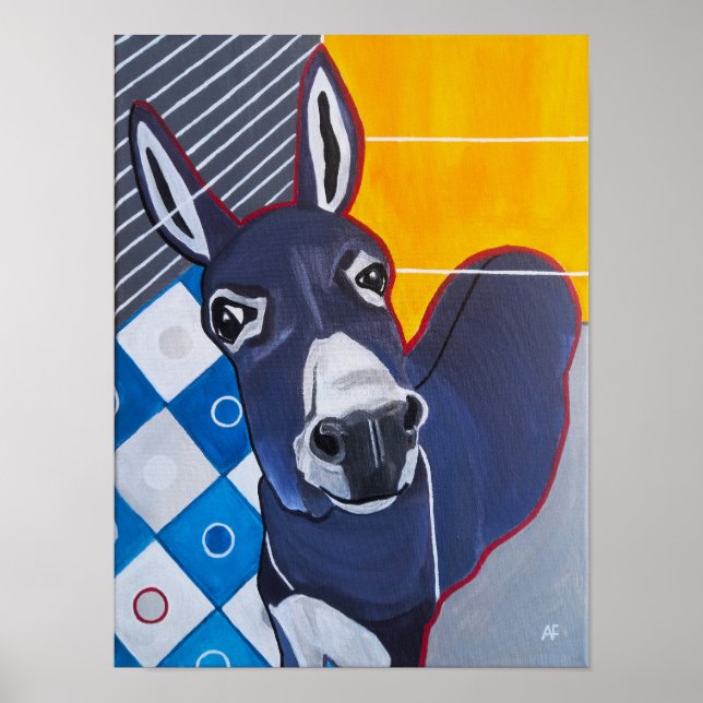 Póster Golpe de Burro Pintura de Alfred Fox (Frente)