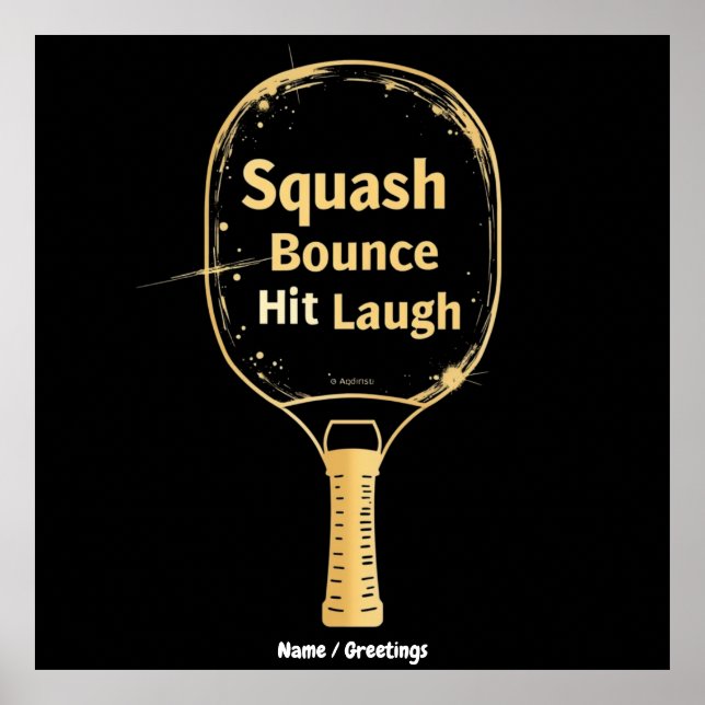 Póster Golpe de Squash Risa: Abraza la Diversión y el Esp (Frente)