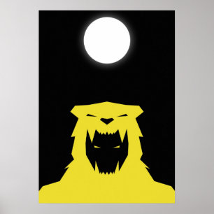 Póster GOLPE VIOLENTO - Xbalanque - Jaguar ocultado Sun