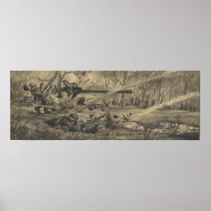 Póster Golpeado de artillería por Alemania