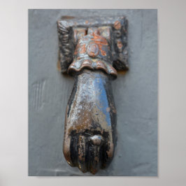 Póster Golpeador de la puerta de bronce