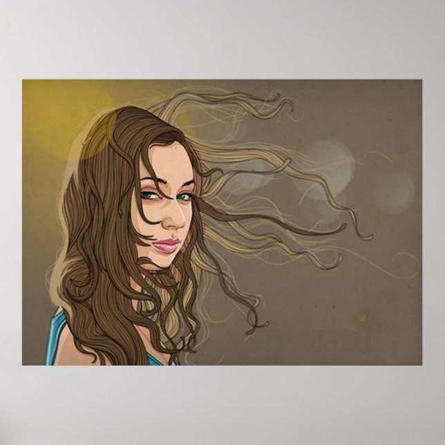 Póster Golpeando en el Poster del viento (Frente)