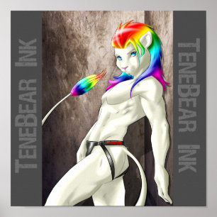 Póster Golpear al león