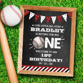 Póster Golpear al más grande | Primer cumpleaños del béis