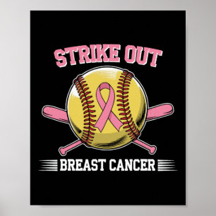 Póster Golpear el cáncer de mama Softll Lucha Conciencia 