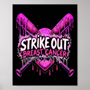 Póster Golpear el cáncer de mama Vender placa de casa de