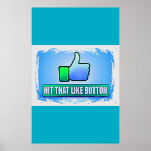 Póster Golpear ese botón con invitaciones y Invitaciones