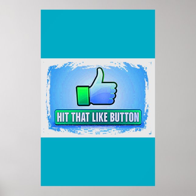 Póster Golpear ese botón con invitaciones y Invitaciones (Frente)