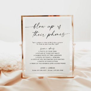 Póster Golpear su Rótulo telefónico   Juego de fotos Boda