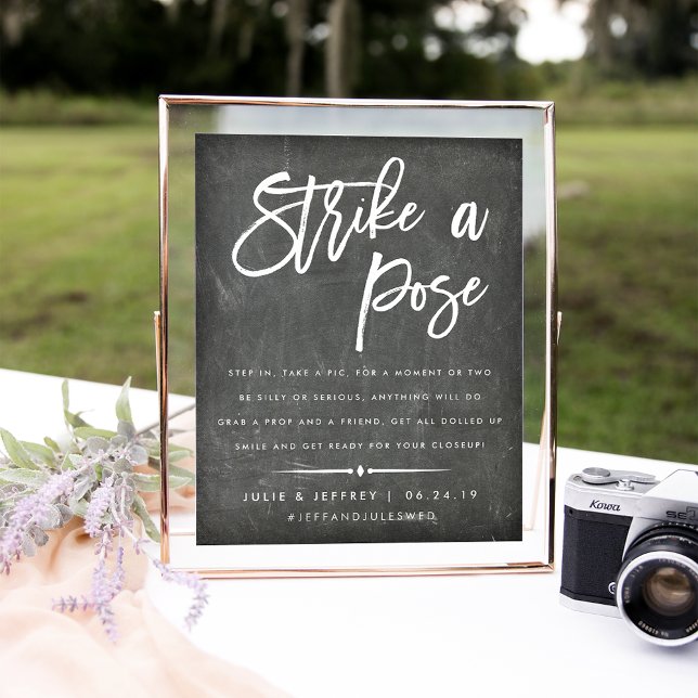 Póster Golpear una cadera | Foto Boda Booth Chalkboard (Subido por el creador)