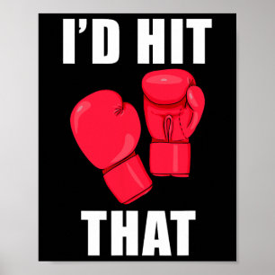 Póster Golpearía ese divertido dicho kickboxing hombres m