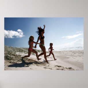 Póster golpeemos la playa