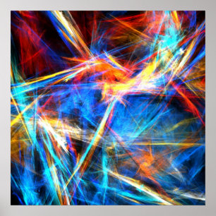 Póster Golpes coloridos - Poster
