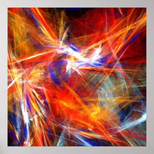 Póster Golpes coloridos y luminosos - Poster