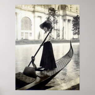 Póster Gondola Chica, 1904 St Louis Exposition,