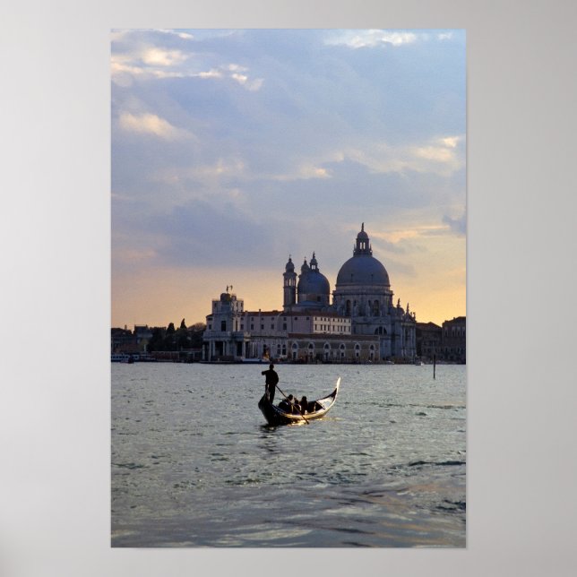 Póster Góndola veneciana al atardecer (Frente)