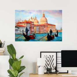 Póster Góndolas de Venecia