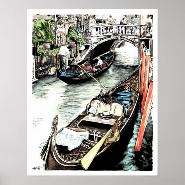 Póster Góndolas de Venecia (Frente)