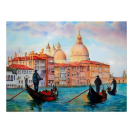 Póster Góndolas de Venecia