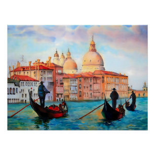 Póster Góndolas de Venecia