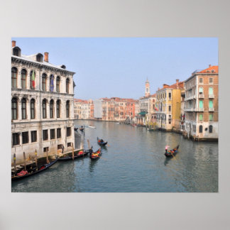 Póster Góndolas en el Gran Canal de Venecia, Italia